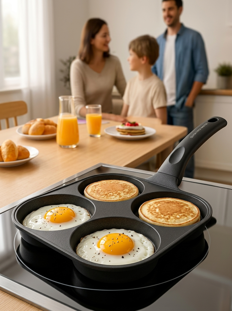 The LUX QuadCook Pro 4-Cup Nonstick Egg & Pancake Pan