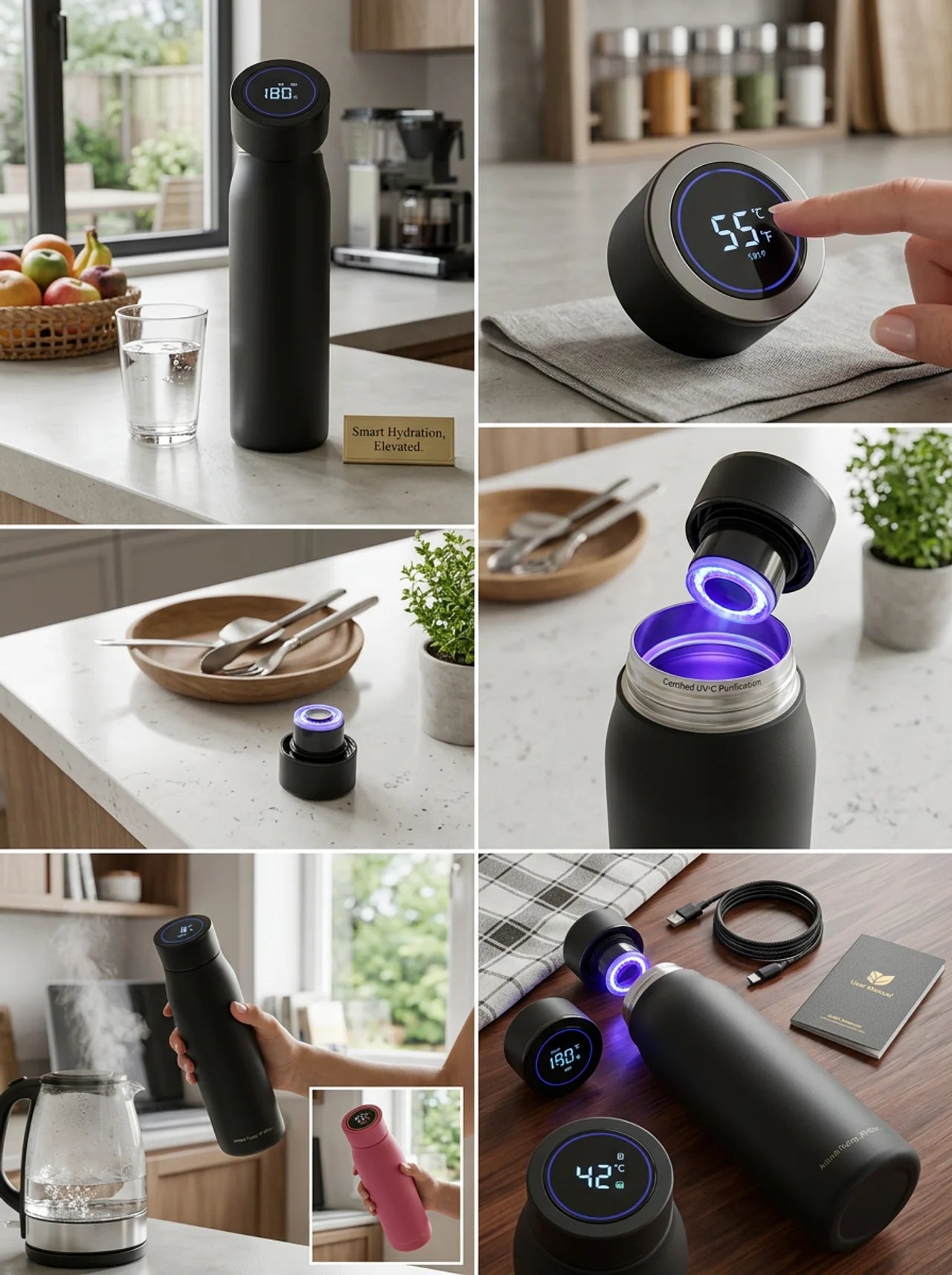 The LUX Rechargeable Electric Smart Bottle